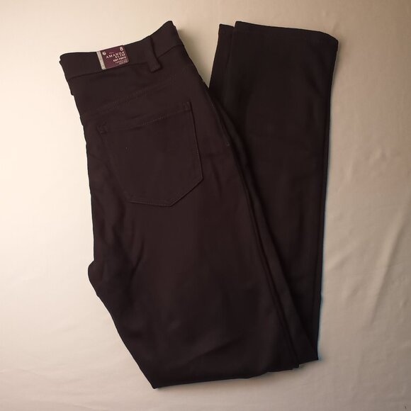 NWT Gloria Vanderbilt Jeans Size 8 Amanda Slim Knit Ponte Tapered Leg High Rise - Picture 1 of 9